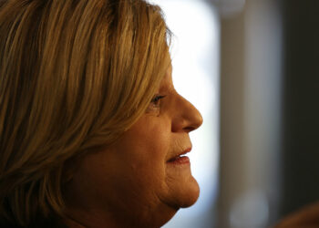MIAMI, FL - JANUARY 30:  Rep. Ileana Ros-Lehtinen (R-FL) speaks to the media as she criticizes President Donald Trump's new executive order barring US entry for natives of seven Muslim-majority countries as she makes her way to her Washington, DC flight at Miami International Airport on January 30, 2017 in Miami, Florida. Ros-Lehtinen said among other things that any future executive order from President Donald Trump on any issue should comply with existing laws and regulations.  (Photo by Joe Raedle/Getty Images)
